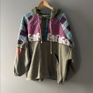 Free People Multicolor Patchwork Hoodie